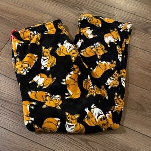 Corgi Print Fleece Pants